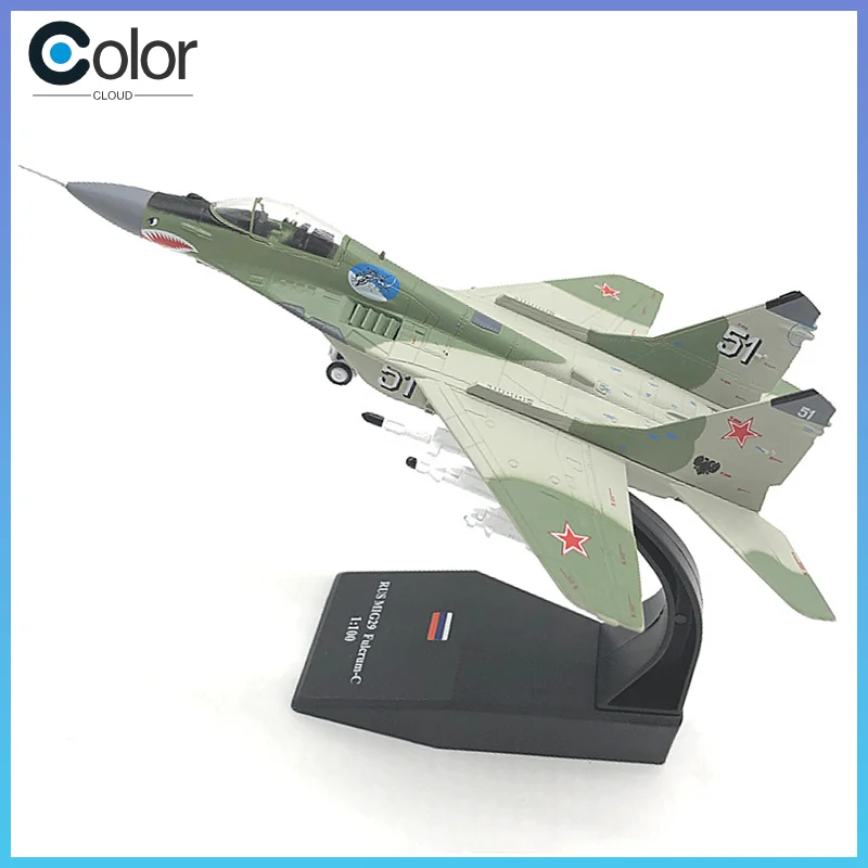 Nsmodel 1/100 Scale Russian Mig-29 Multirole Fighter Jet Model Finished Alloy Military Aircraft Replica For Collectors Display