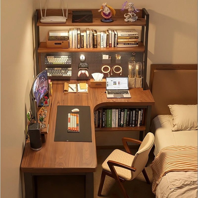 

Solid wood bed side table corner computer table desktop bedroom home e-sports table