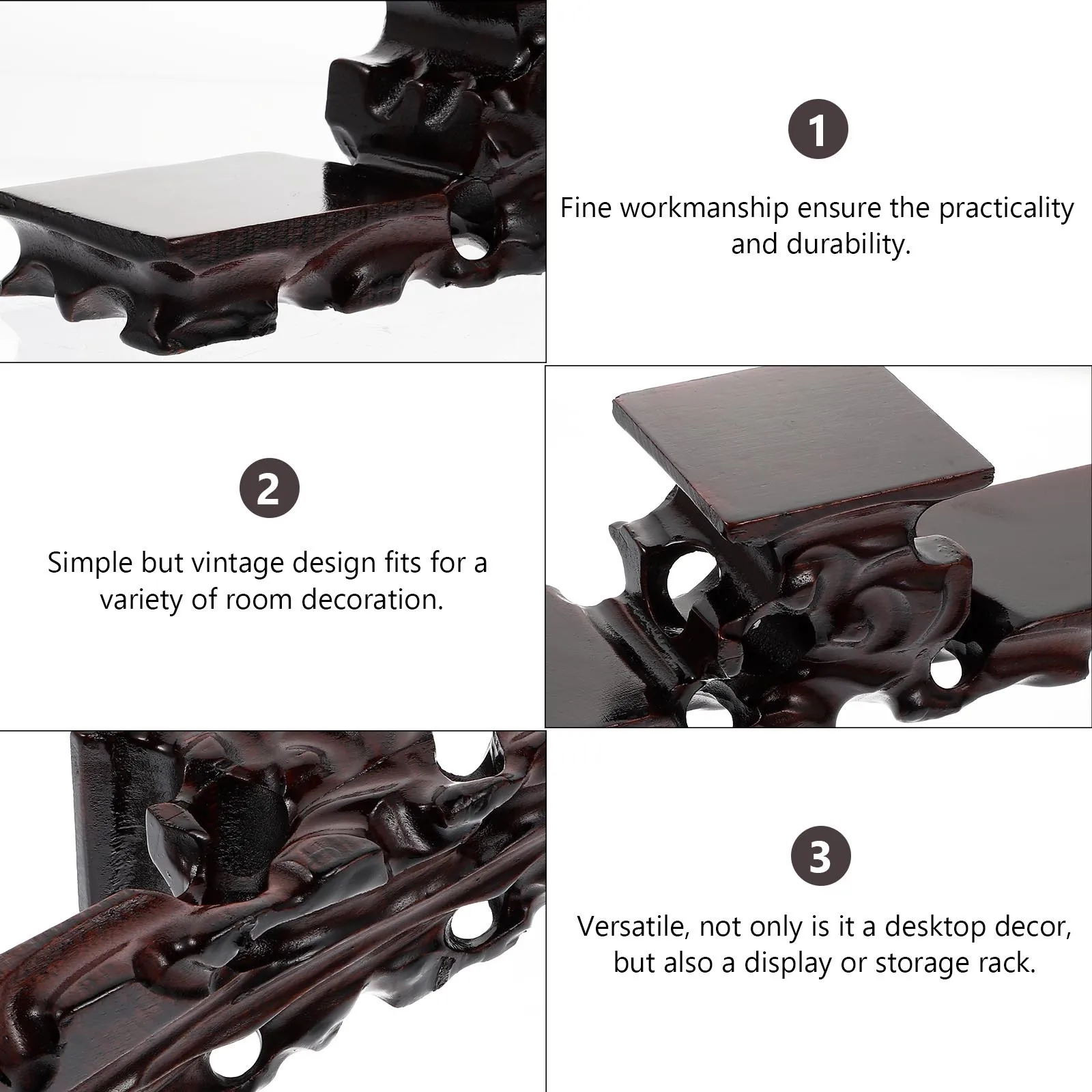 

Display Base Chinese Teapot Stand For Jade Stone Carving Crafts Wooden Storage Bracket Decorative Holder Vintage Home