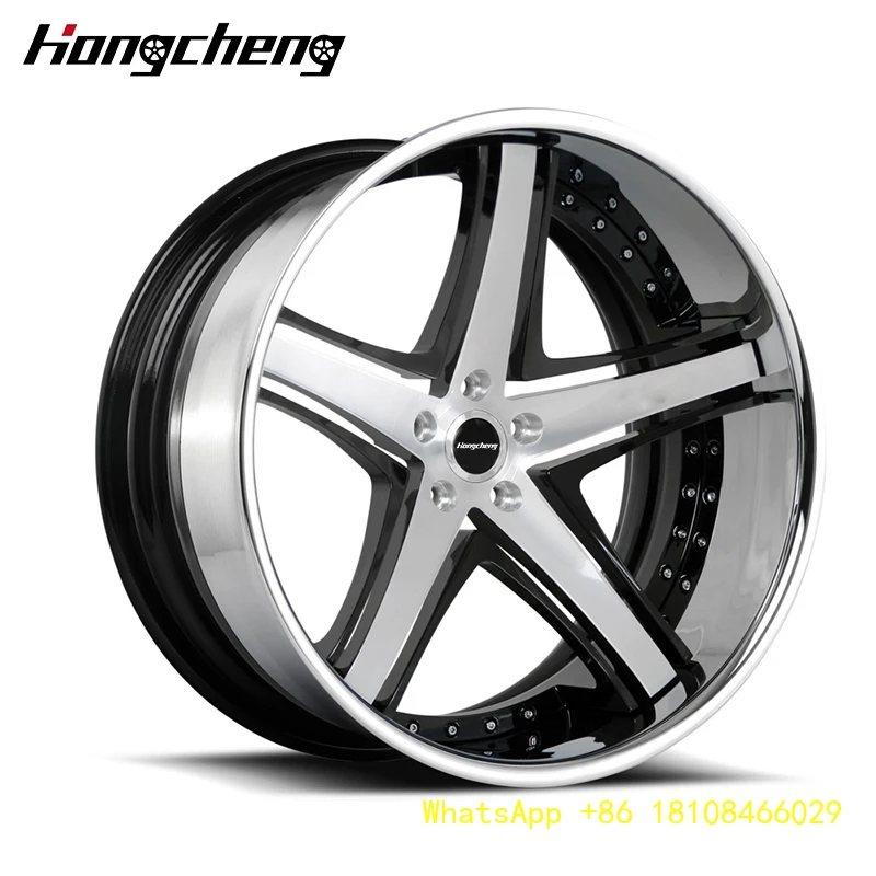 

Custom Chrome Brushed Carbon Fiber Forged Wheels 5x112 5x120 18-24 Inch High Strength Luxury Car Rims