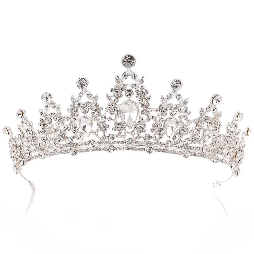 Shiny Rhinestone Luxury Wedding Crown Headbands for Hair Woman Brides Tiaras and Headdresses Stylish Versatile Jewelry