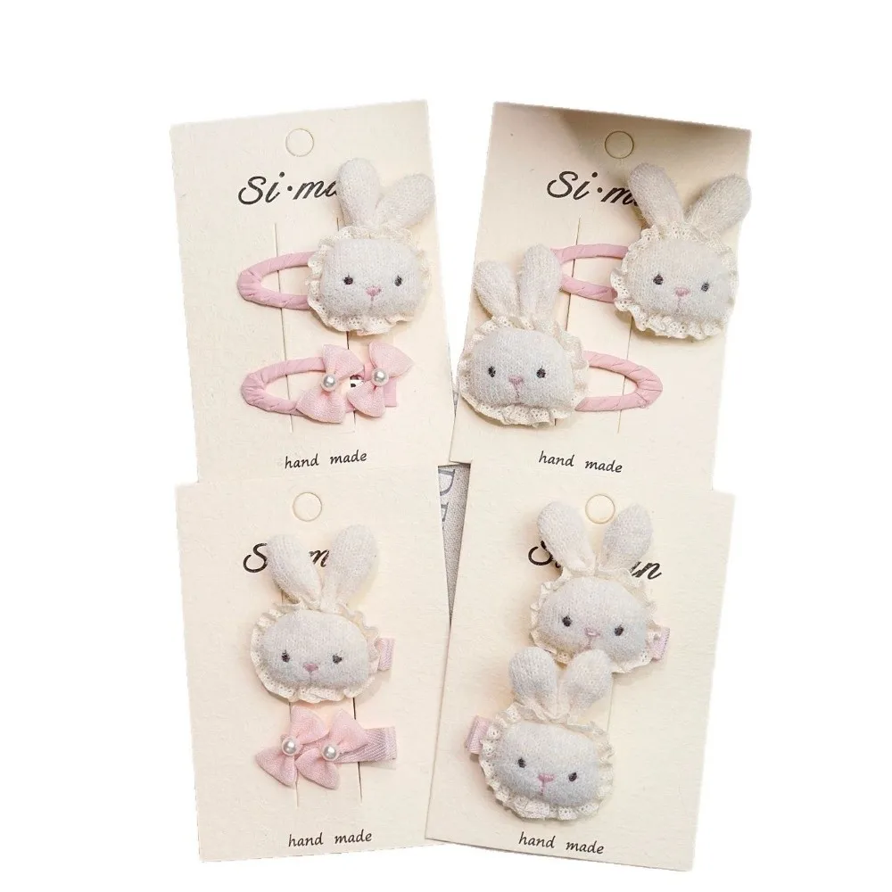 

1 пара модных заколок для волос с милым мультяшным кроликом, милые головные уборы, боковой зажим, детская шпилька, аксессуары для волос