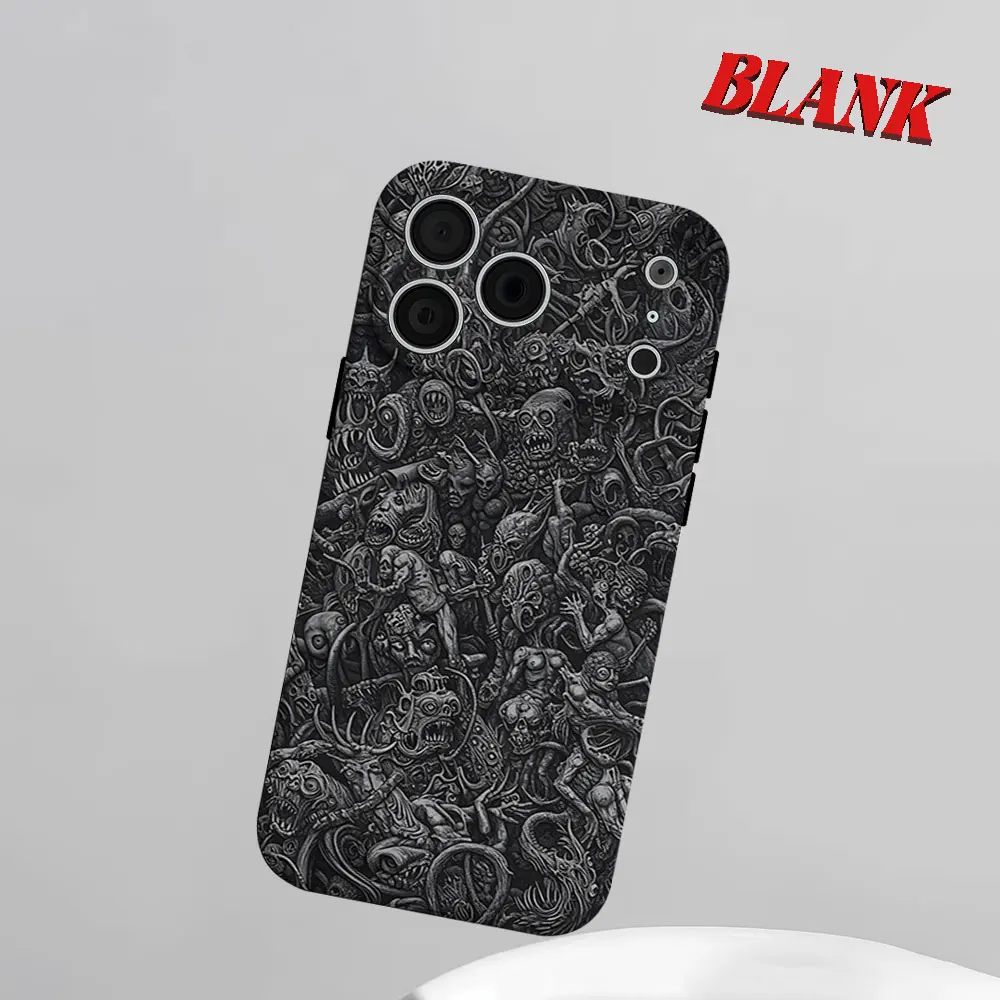 Hell Demon Swarm Handyhülle für iPhone 18 17 16 15 14 13 12 11 Air Pro Max Plus Doppelschichtige Schutzhülle
