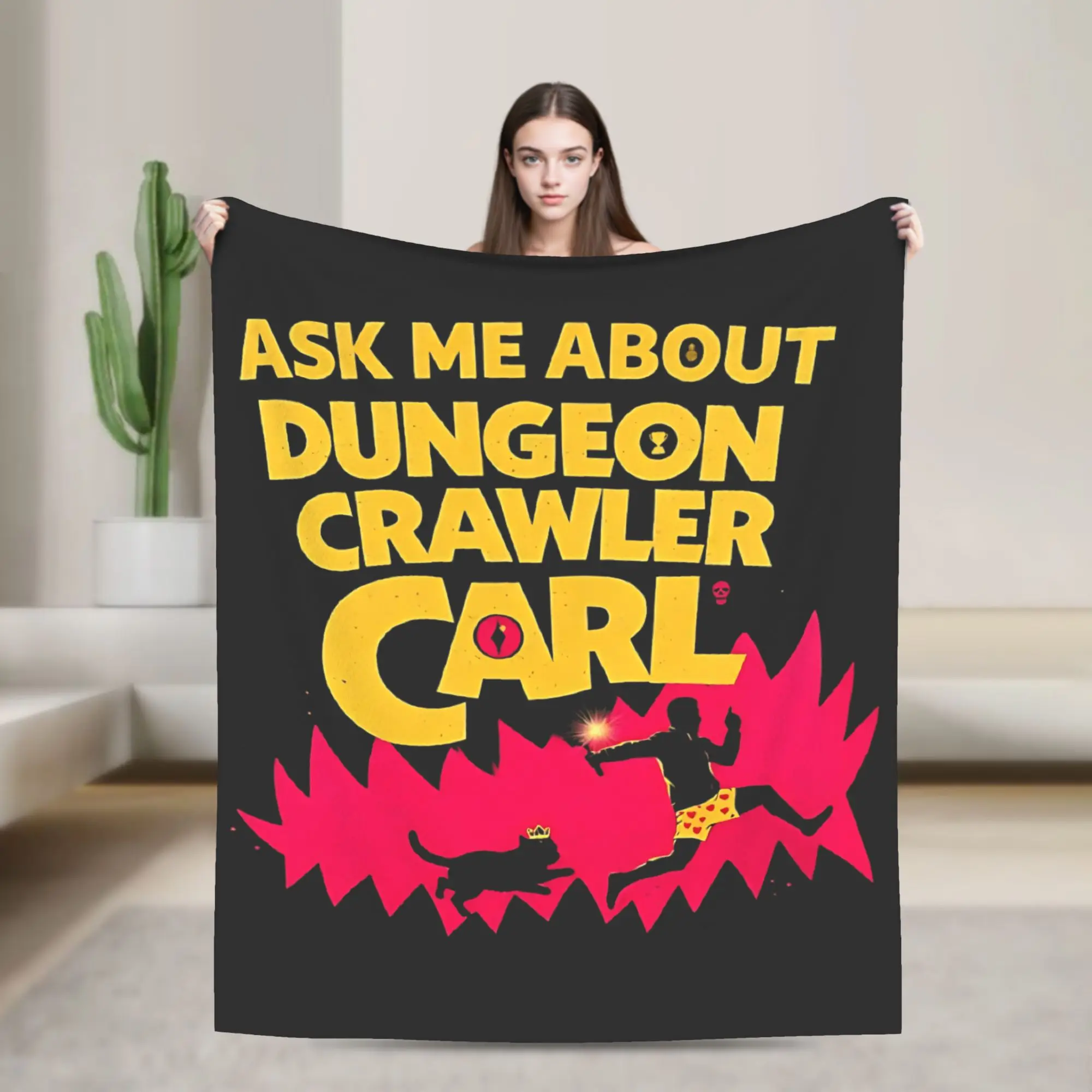 Dungeon Crawler Carl New Achievement Blanket Quality Warm  Bedding Throws Spring Students Home Decor Novelty Bedspread