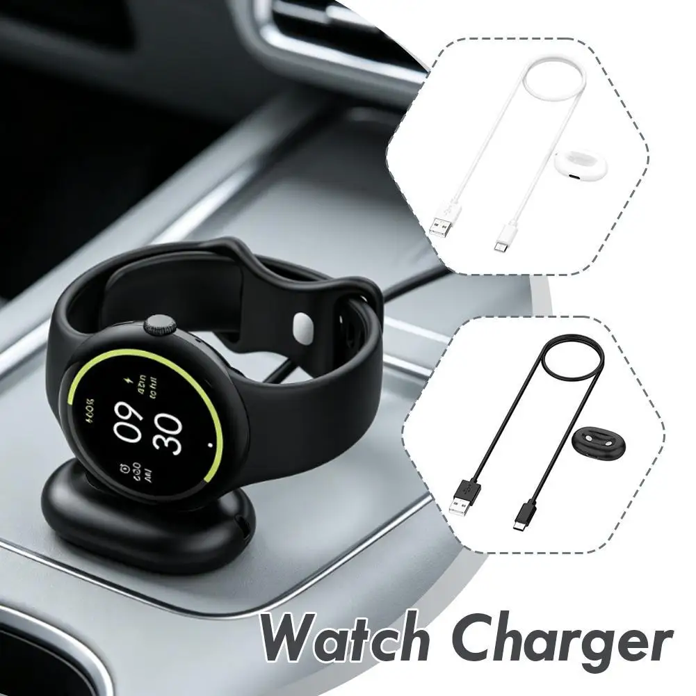 Split Type Magnetic Charging Base Cable for Google Pixel Watch 4 45mm 41mm Type C Replacement Dock Charger Watch Accessories