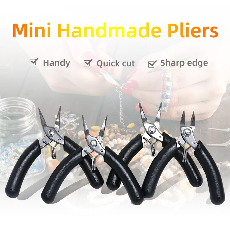 1pcs Mini Needle Nose Pliers Jewelry Accessories/Small Portable/DIY Making/Multi Shapes/Cutter Pliers For Handmade DIY Tools