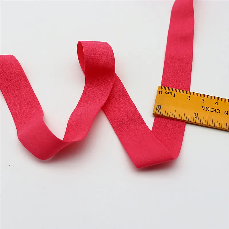 2cm Color Folding Satin Ribbon Elastic Band Clothing Accessories Rubber Band Underwear Edging High Elastic Elastic Band 10 Yards