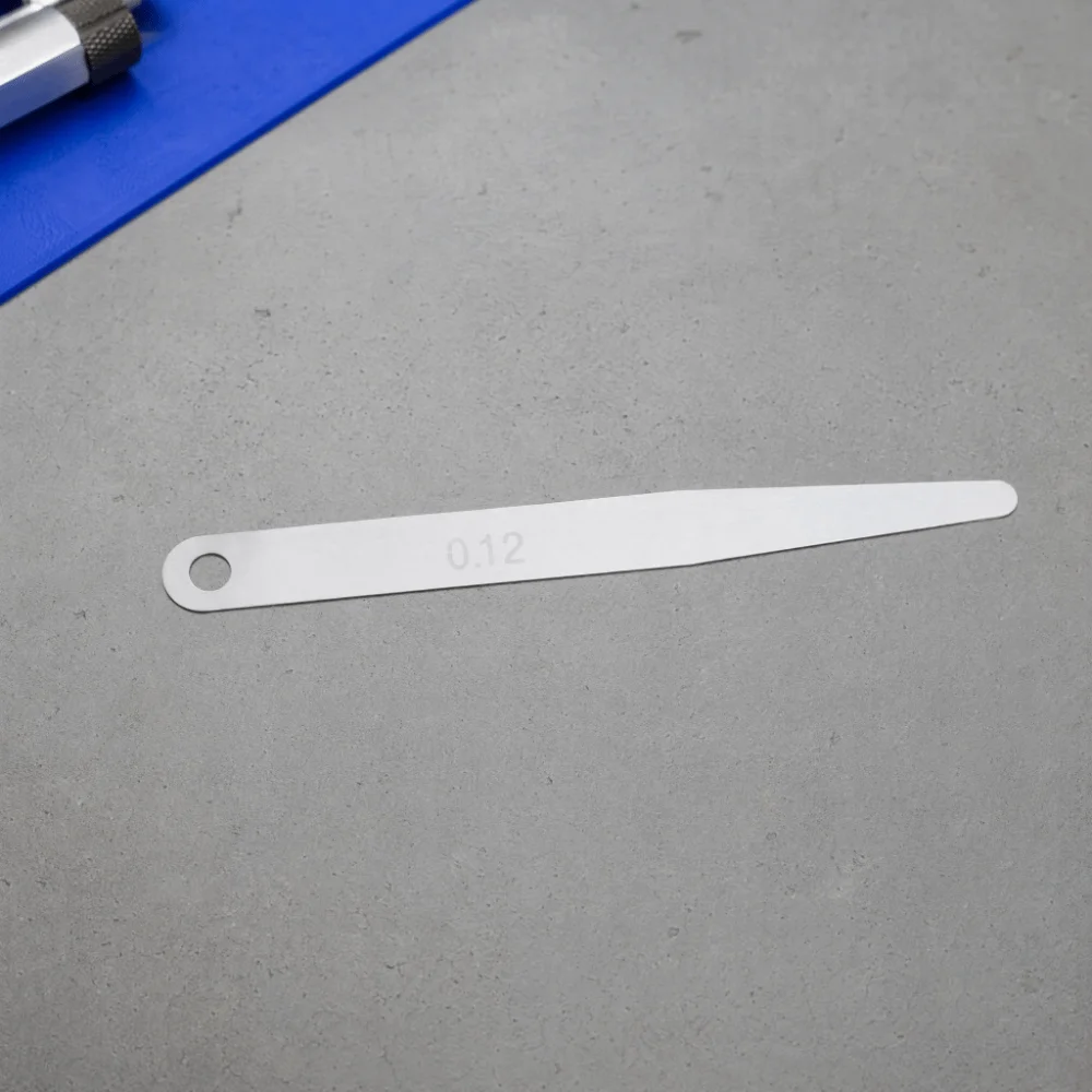 5pcs 0.12mm Thickness Feeler Gauge Set Metric System Silver Thickness Measurement Tool Carbon Steel Precision Gage Tool