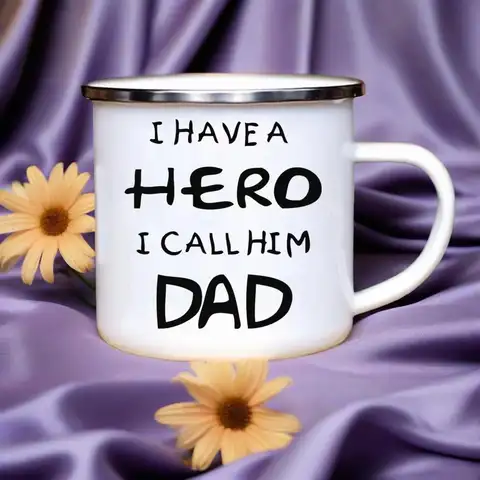 Dad You're Not Old You're A Classic Print Funny Enamel Coffee Cup Camping Mug Handle Vacation Mug The Father's Day Gifts for Men