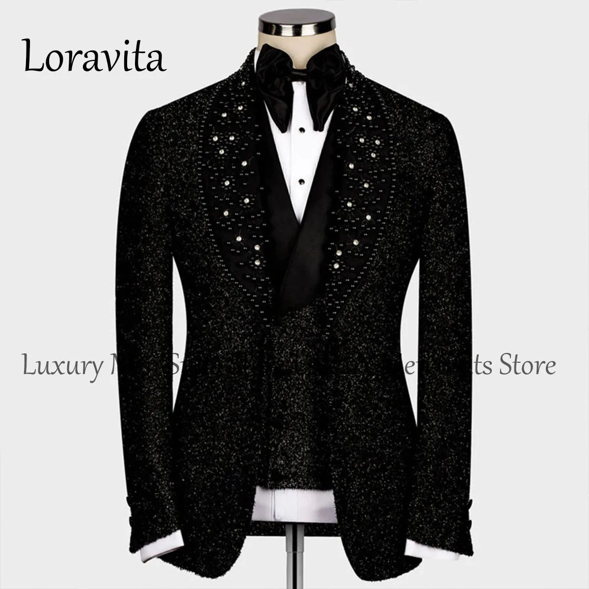 

Мужские костюмы-тройки с блестящими металлическими украшениями для свадьбы, торжеств и выпускного вечера, индивидуальный пошив, Ternos Completo