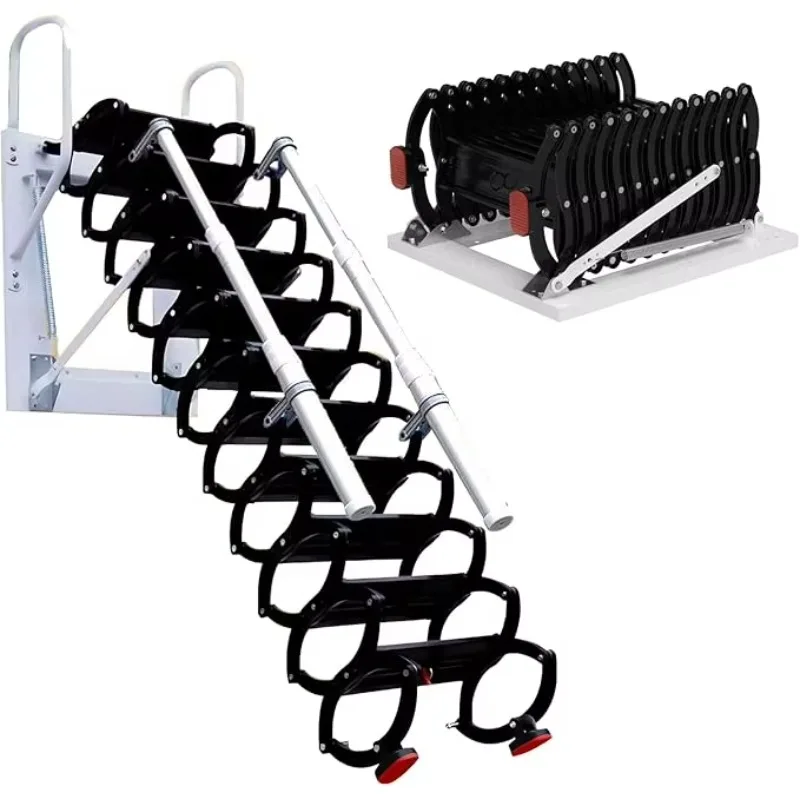 Convenient indoor electric loft retractable staircase, automatic folding loft ladder, modern folding staircase
