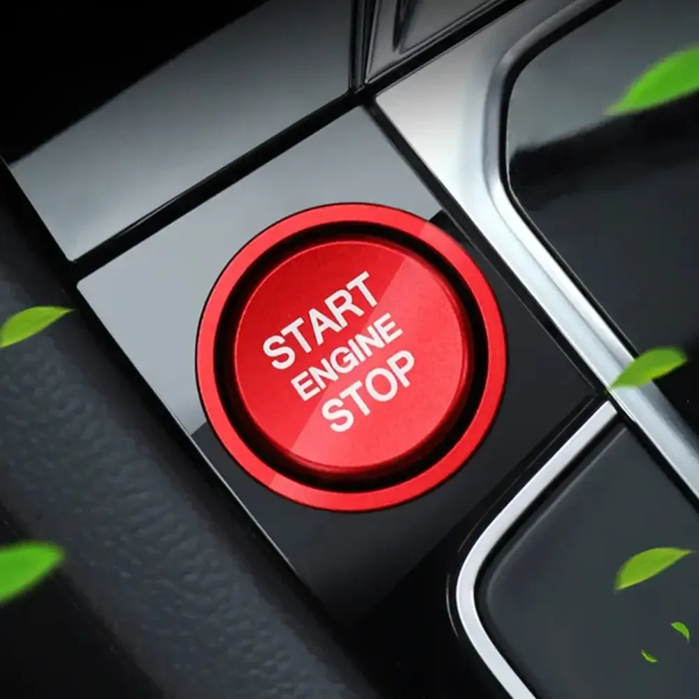 1 مجموعة محرك السيارة بدء وقف زر حلقة غطاء الألومنيوم دائم تتلاشى مقاومة لشركة فولكس فاجن MK7 السابع GTI R جيتا CC Arteon باسات B8 #3