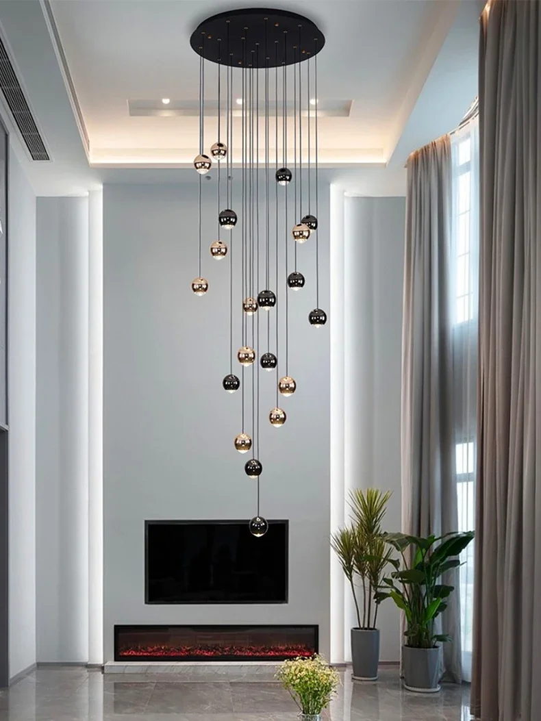 

Modern home decor led lights pendant light lamps forstaircase Chandeliers for living room hanging light indoor lighting