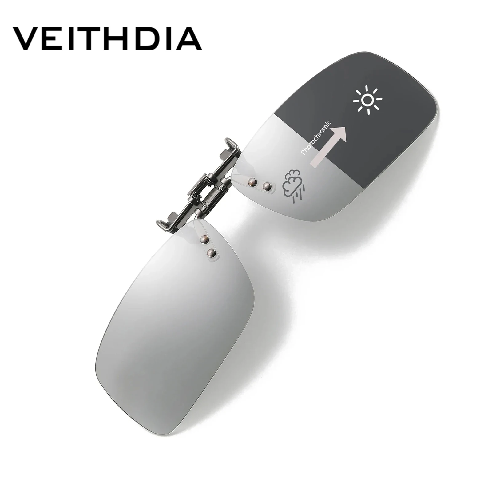 

Солнцезащитные очки-клипсы VEITHDIA, новая модная модель, поляризованные линзы TAC UV400, без оправы, откидные, для мужчин и женщин, VT0808