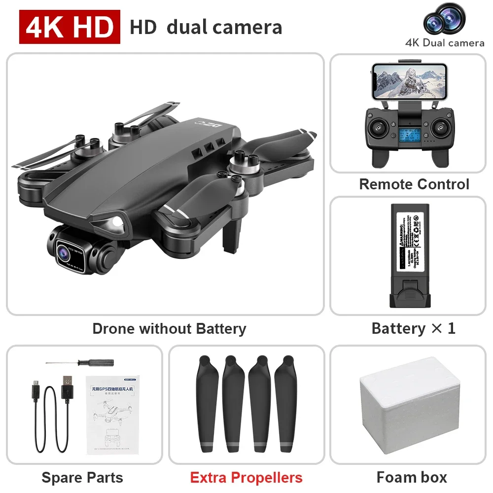 L900 PRO SE GPS Drone 4K Professionele HD Camera 5G WIFI Luchtfotografie Borstelloze Helikopters RC Opvouwbare Quadcopter Jongens Speelgoed