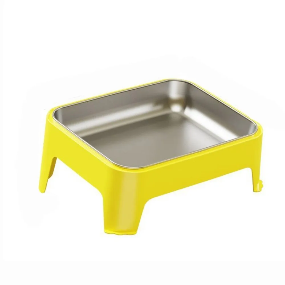 

Large Capacity Stainless Steel Dog Bowl Anti-slip Anti-knockover Pets Food Water Bowls Neck Protection Cat Feeding Bowl Home