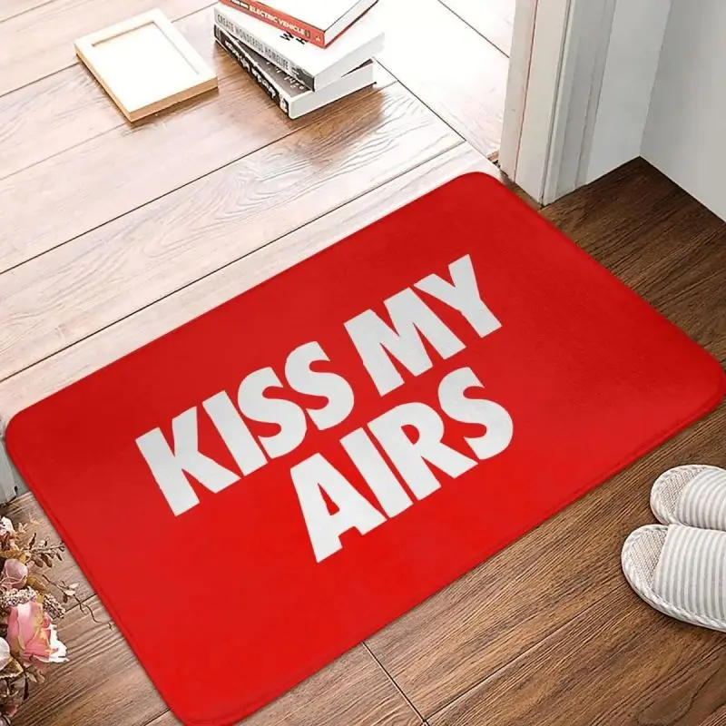 Kiss My Airs Door Mat Funny Letters Bathroom Kitchen Rugs Non Slip Home Bedroom Decor Doorway Washable Carpet Entrance Doormat