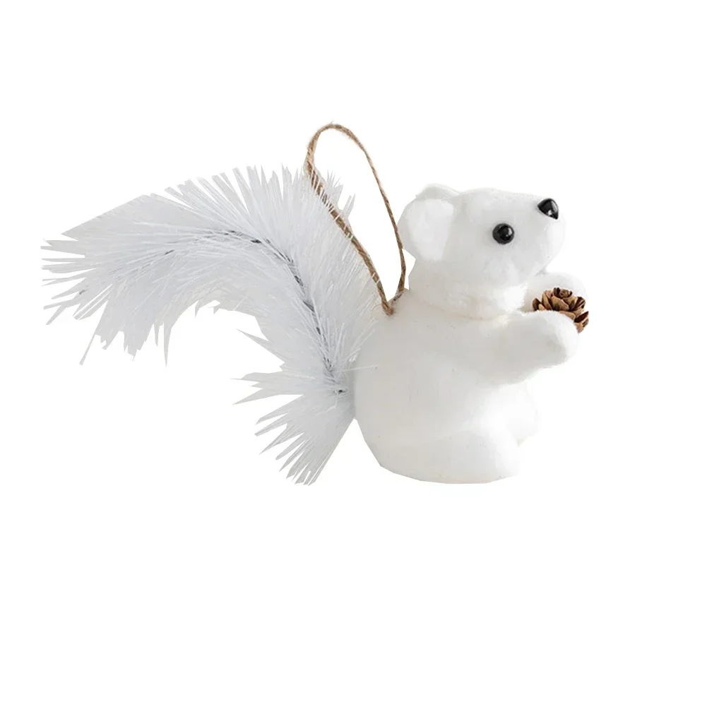 Simulation Squirrel Ornament Christmas Tree Decor Christmas Tree Easy To Clean Foam Squirrel Hanging Decor Photo Prop