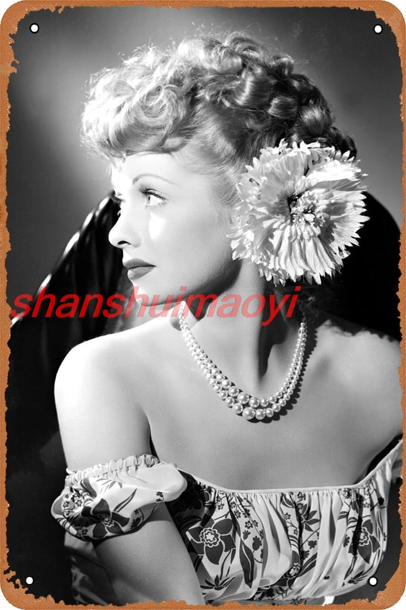 Lucille Ball Poster Retro Vintage Decor Metal Tin Sign 12x8 Inches