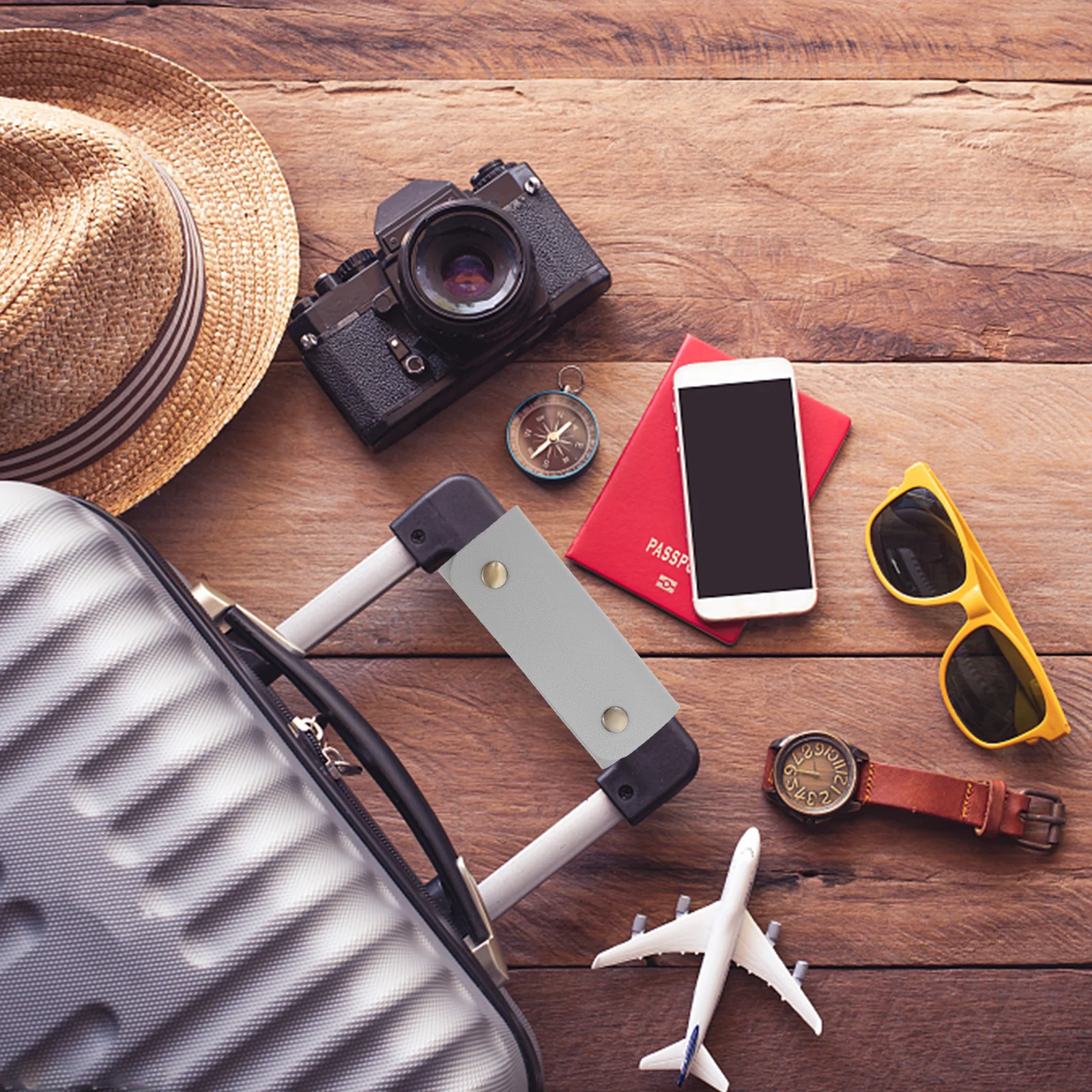 

2Pcs Bag Handle Wrap PU Cover Durable Hand Protector for Suitcase Luggage Tote Bag Hand Protector Accessory