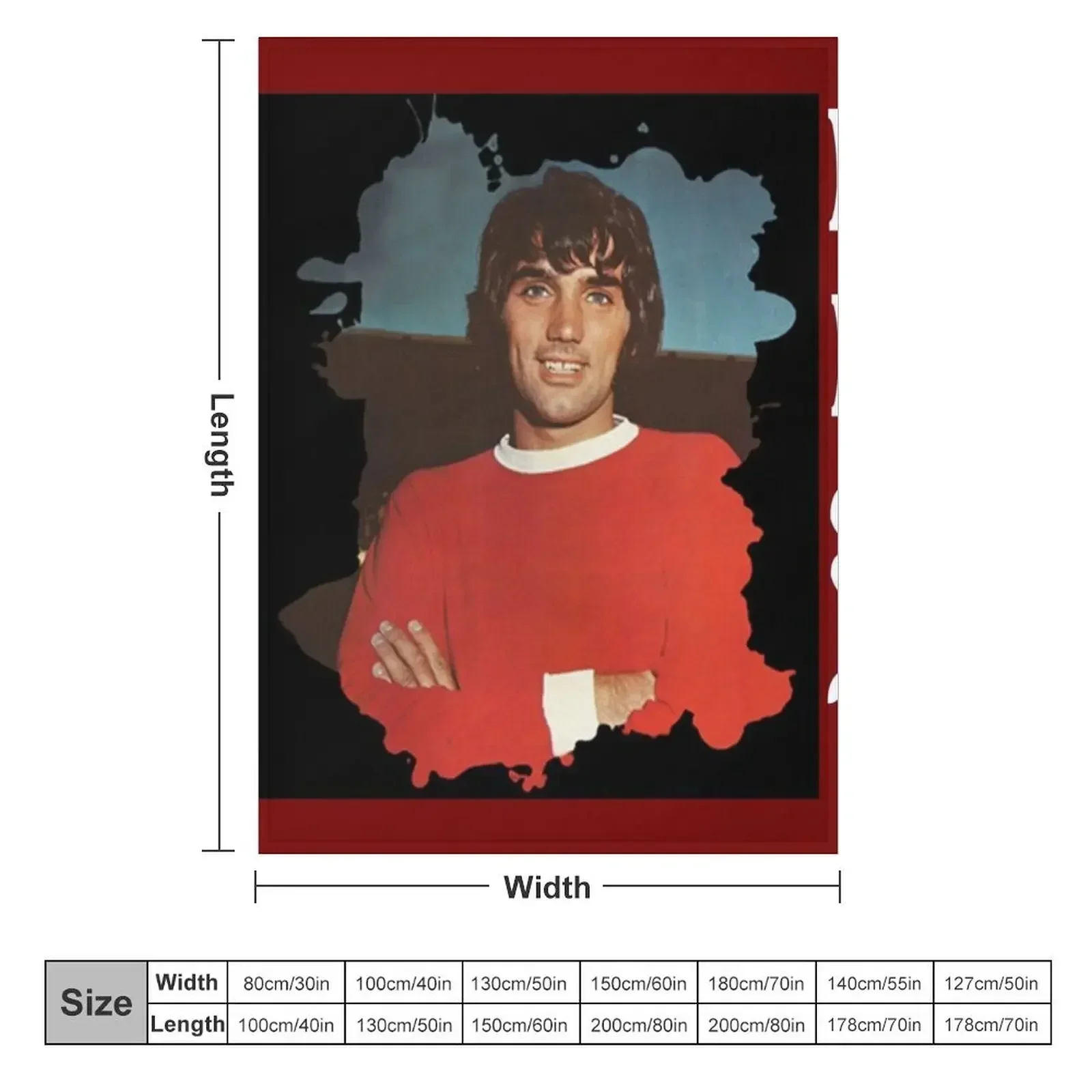 GEORGIE BEST - FOOTBALL SUPERSTAR Throw Blanket Hairys Sofa Throw Sofa sofa bed Blankets