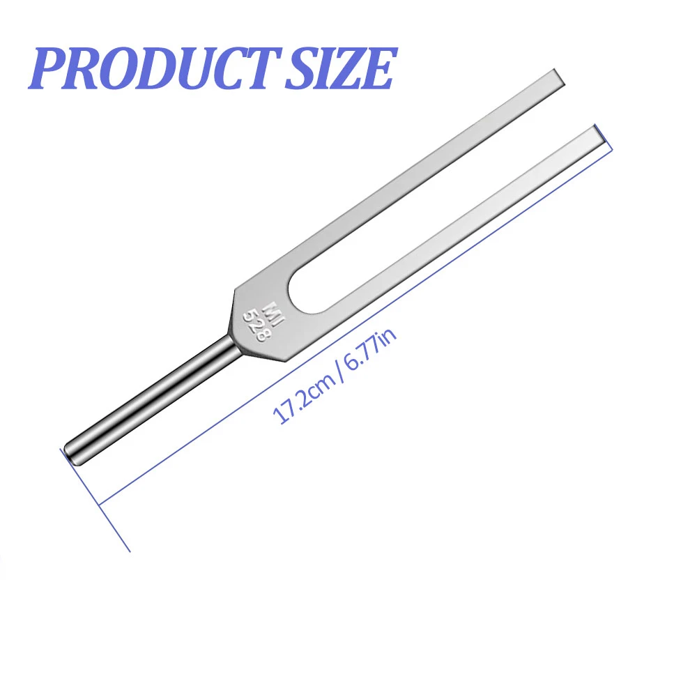 Miwayer Tuning Fork 528 Hz with Silicone Hammer and Cleaning Cloth Perfect Healing Musical Instrument for Stress Alleviation