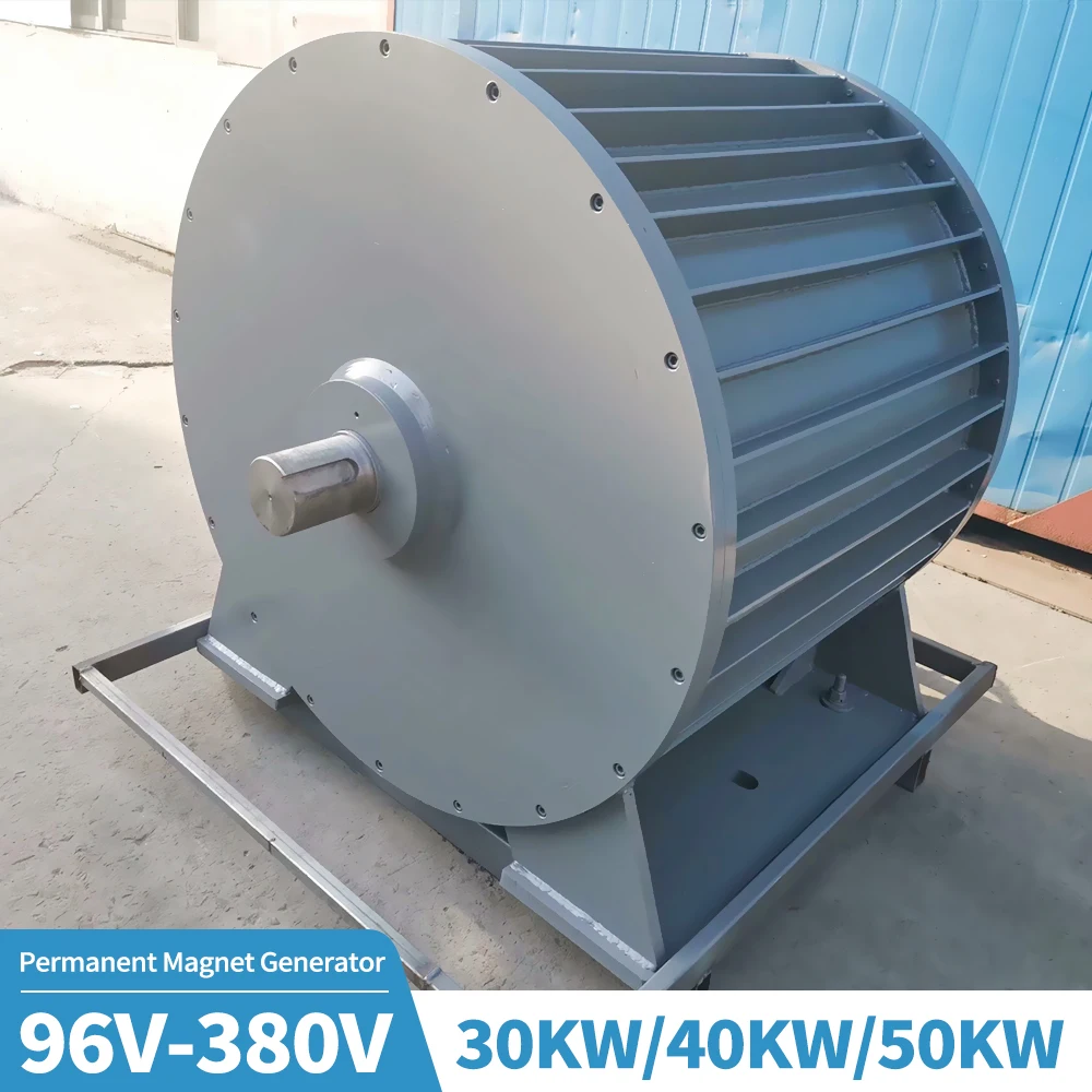 50KW  Low Speed 380V 440V  Gearless Permanent Magnet Generator AC Alternators  Use For Wind Turbine  Water Turbin