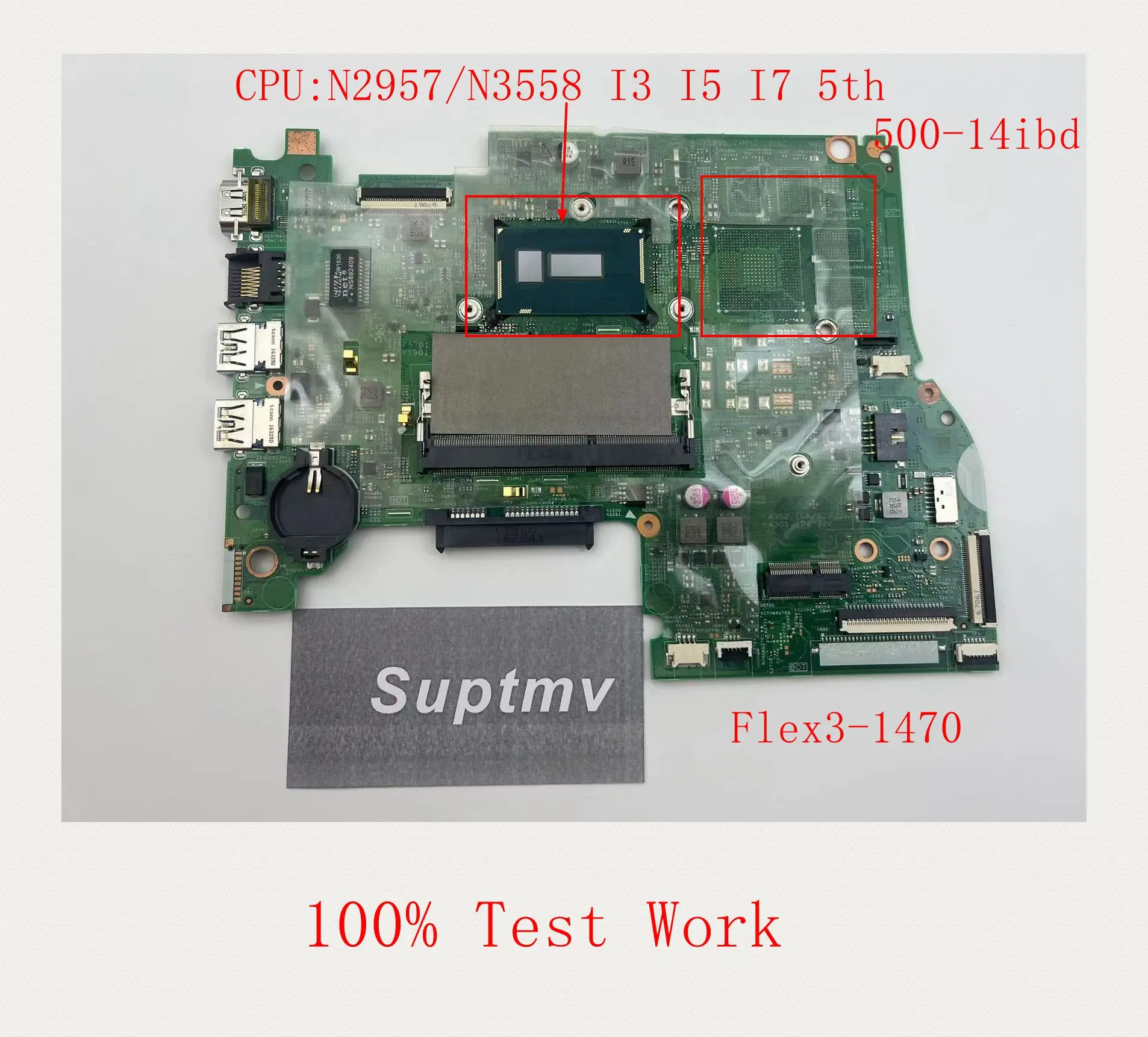 Motherboard Notebook Suptmv untuk Lenovo yoga500 Flex3-1470-14IBD 14217-1m kerja tes DDR3L