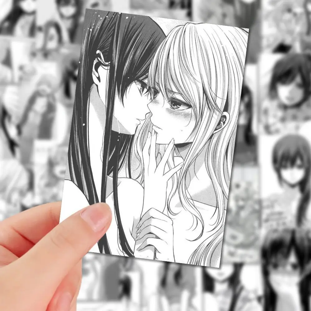 

10/48PCS Citrus Stickers Black White Anime Peripheral Doujin DIY Guitar Refrigerator Phone Laptop Suitcase Water Cup Skateboard