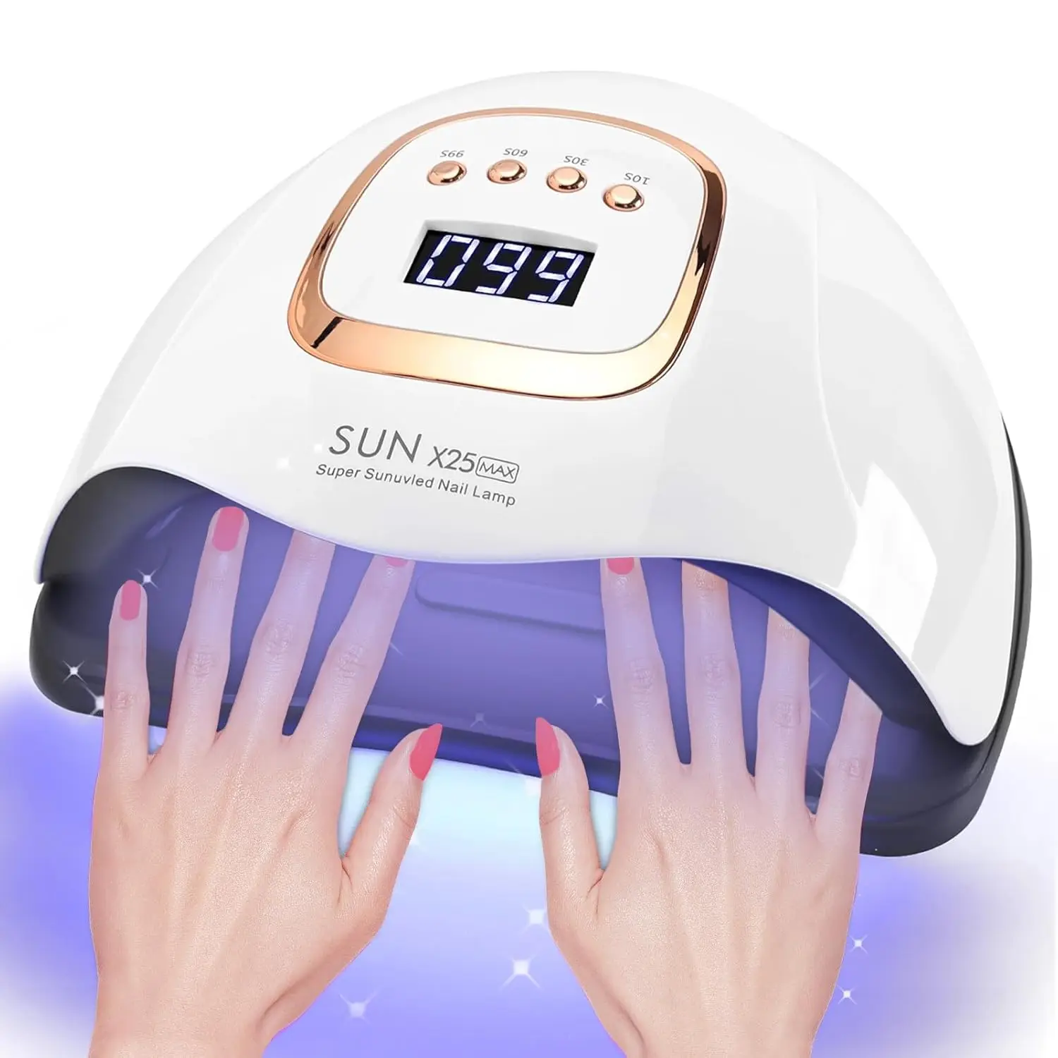 

380W UV 81LED Nail Lamp Nail Dryer Gel Polish Light 4 Timer Settings Nail Polish Curing Gel LED Dryer With Automatic Sensor