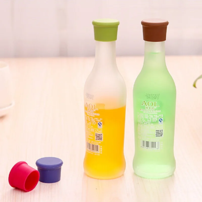 5 PCS Silicone Rubber Bottle Caps,  Home Brewing Soft Drink, Wine Bottle, Soda Bottles Kitchen Gadgets