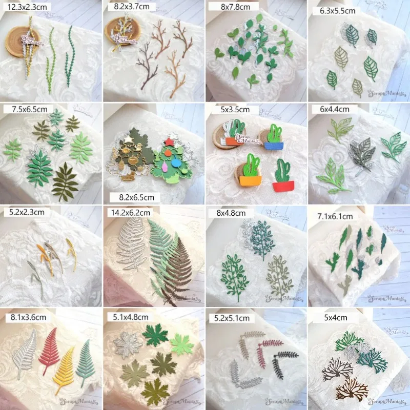 1pc Piggy Craft metal cutting dies cut die mold New leaf branch set Scrapbook paper craft mold blade punch stencils dies