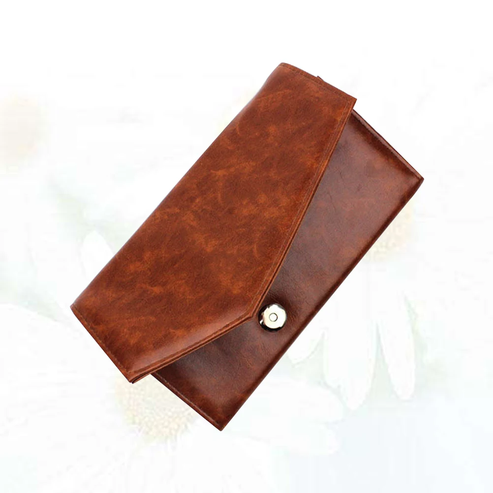 

Portable Pouch PU Portable Bag Material Durable Compact Makeup Brush Bag Lightweight Storage ganizer