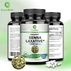 Organic Senna 1500mg - Intestinal Cleansing and Detoxification, Promote Digestive Health