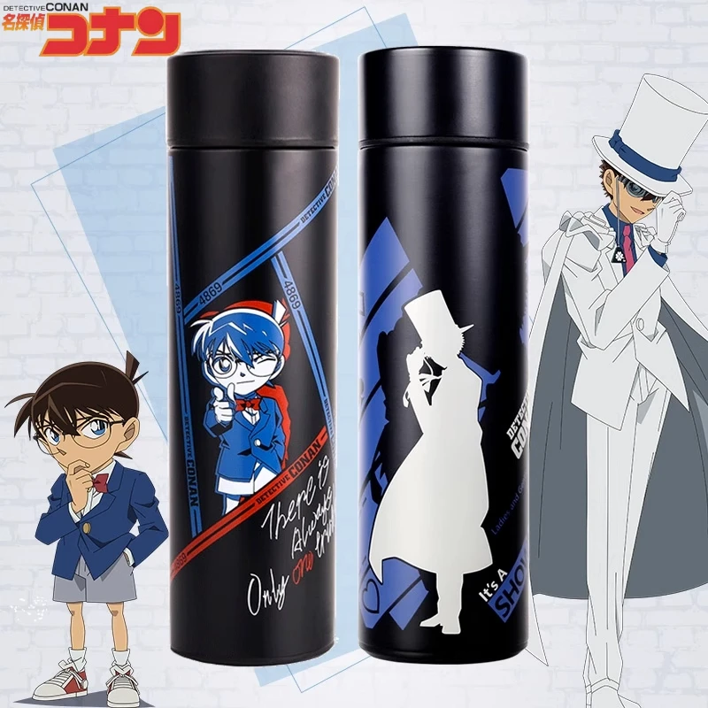 

Подлинный детектив Конан, 450 мл, изолированный термос из нержавеющей стали, 316, интеллектуальная чашка для воды, высококачественная чайная чашка, подарки на день рождения