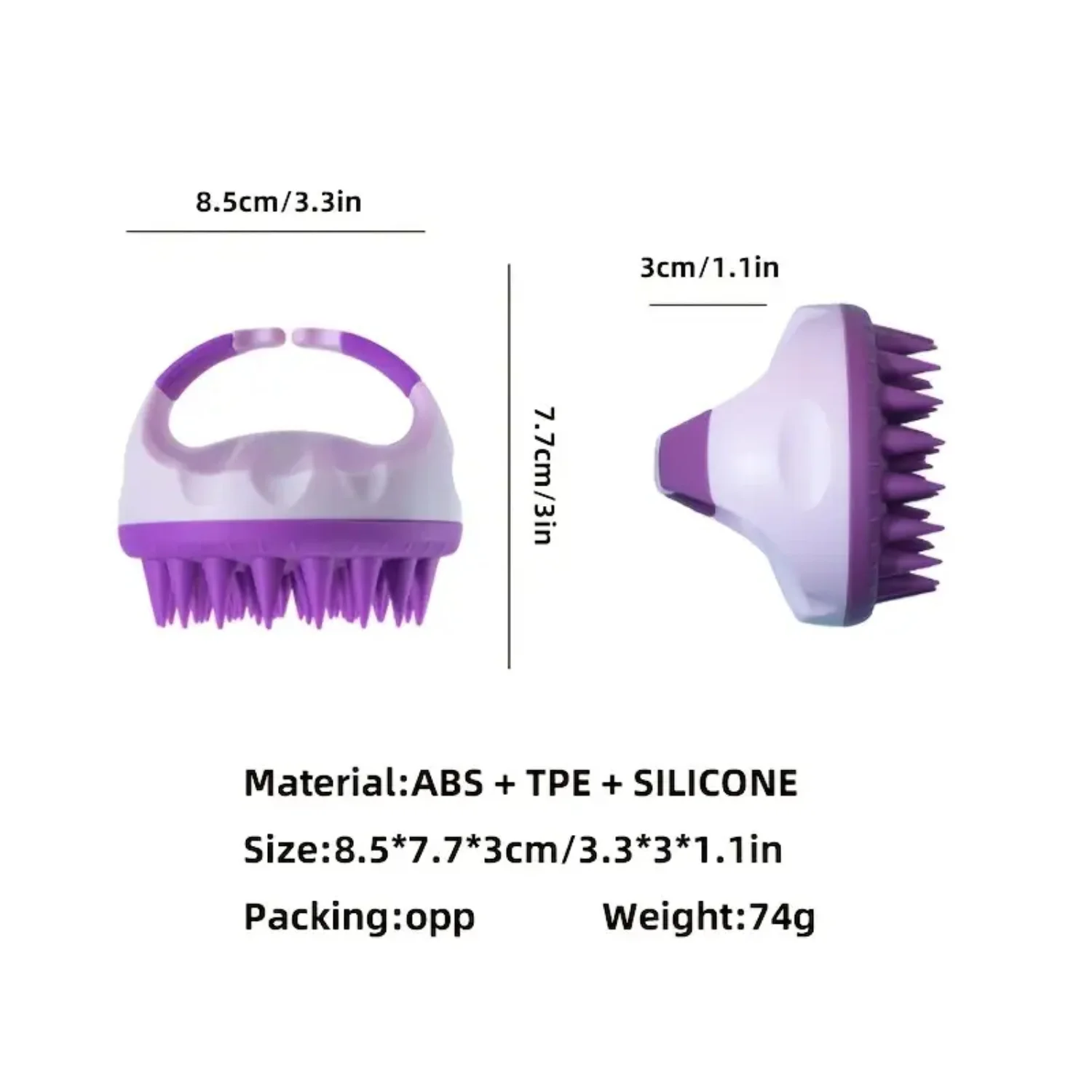 Peine de silicona suave para masaje del cuero cabelludo, cepillo de champú, lavado de cabello, ducha corporal, Spa de baño, cepillo de masaje adelgazante, 1 unidad