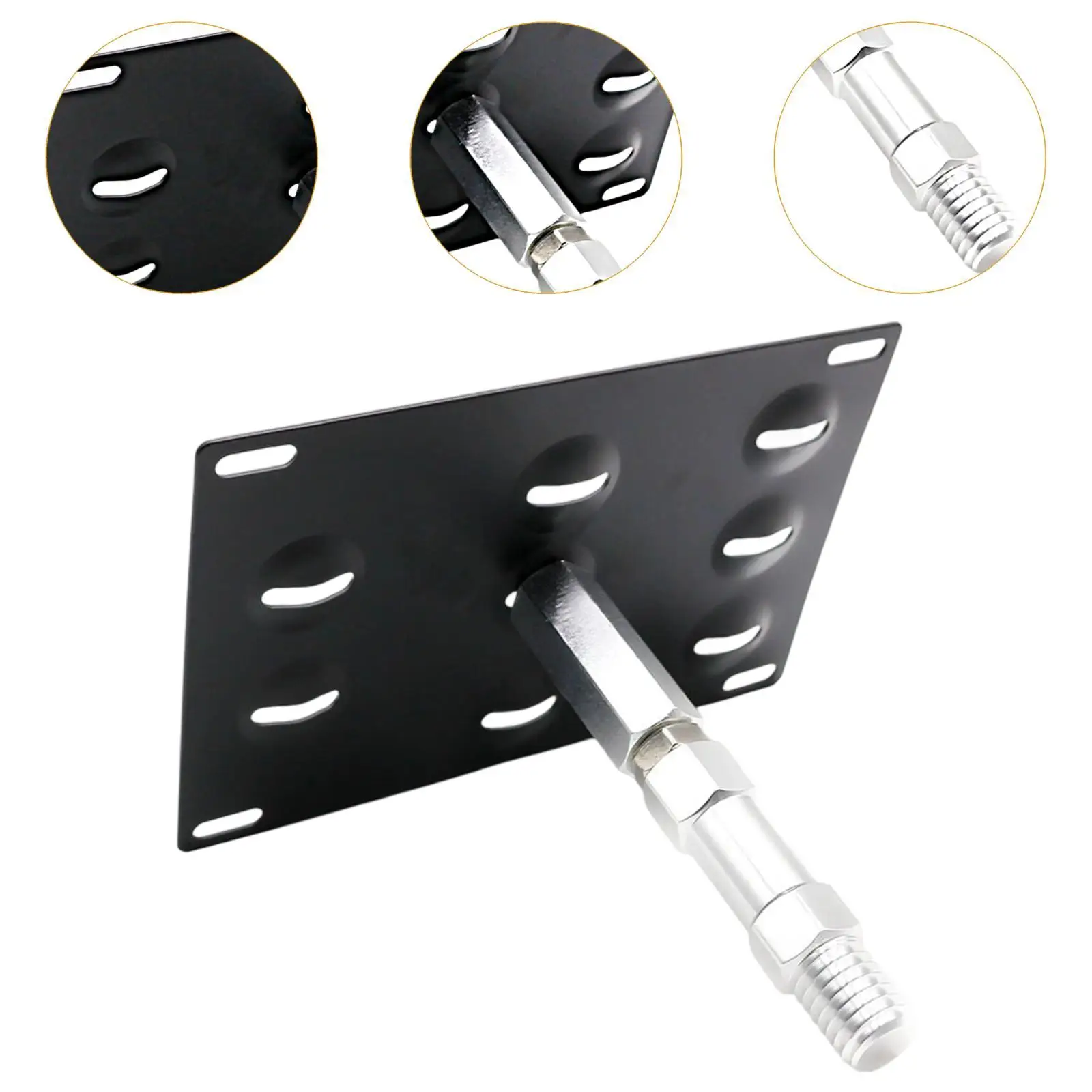 Tow Hook License Plate Bracket Professional Waterproof Decorative High Performance Rustproof License Plate Frame for BMW