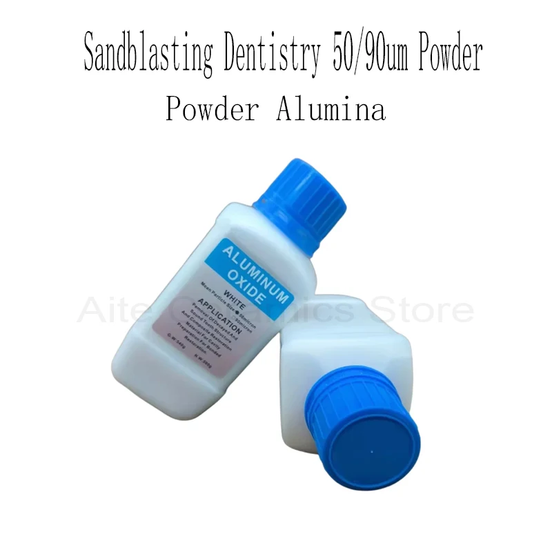  50/90μm Dental Sandblasting Alumina Powder - High Purity Aluminum Oxide Abrasive for Tooth Restoration & Prosthesis Polishing