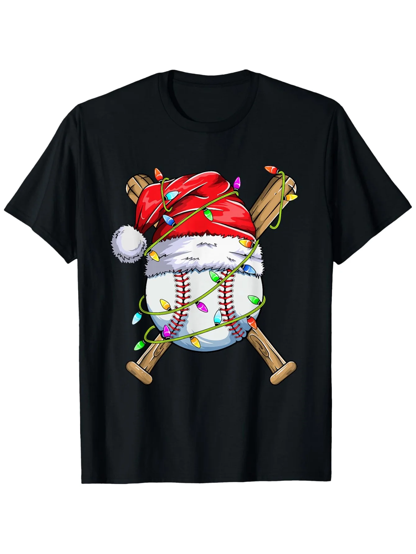 

Christmas Baseball Santa T-Shirt - 180gsm Cotton, Sports/Holiday Tee