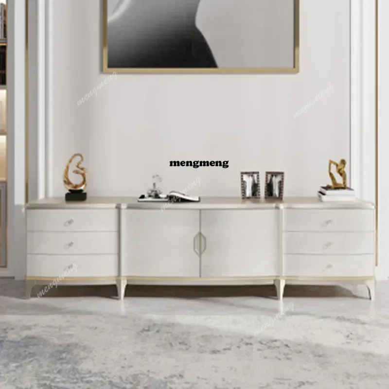 

RR Display Gold Leg Tv Cabinet Floor Beauty Floor Board Tv Cabinet Luxury Doors Muebles Salon Show Muebles Living Room Furniture