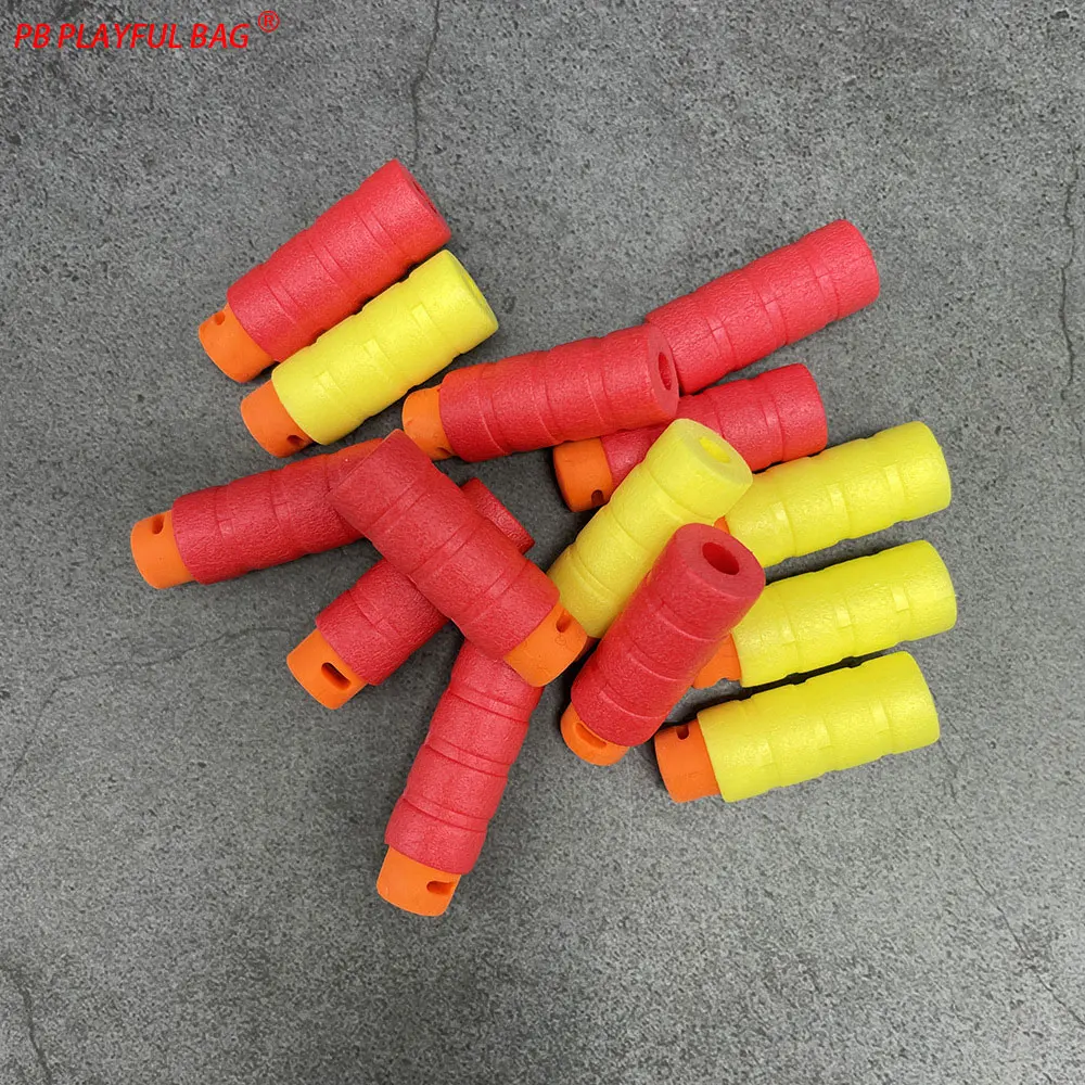 MK balas macias de quatro seções 3.6x1.3CM pistola de brinquedo de alto desempenho esponja de munição vermelho laranja balas curtas QJ109