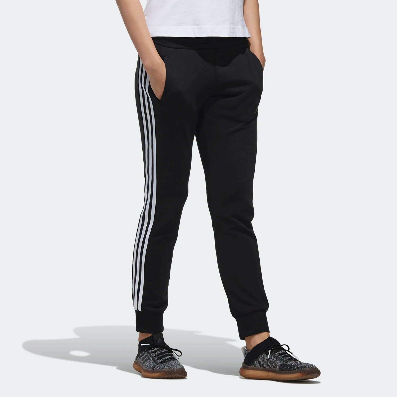 Adidas genuine women's breathable training sports knitted closed pants DW5730