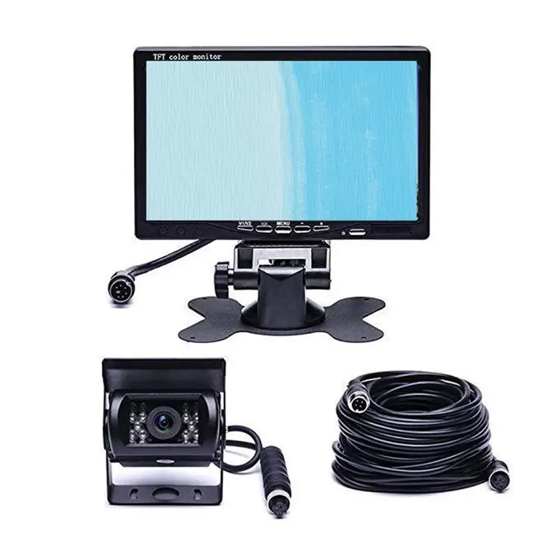 Backup Monitor 7 Inches HD Night Vision Parking Assist Waterproof Camera For Truck RV-M54K