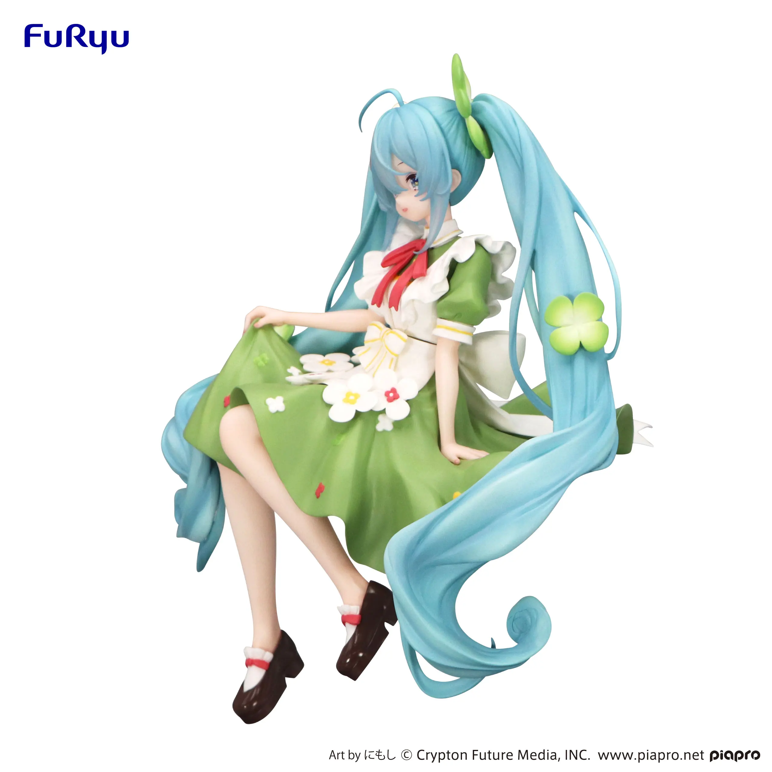 Original Furyu Hatsune Miku Noodle Stopper Figure Flower Fairy Clover Figure Anime Action Figure Desktop Collector Figurine