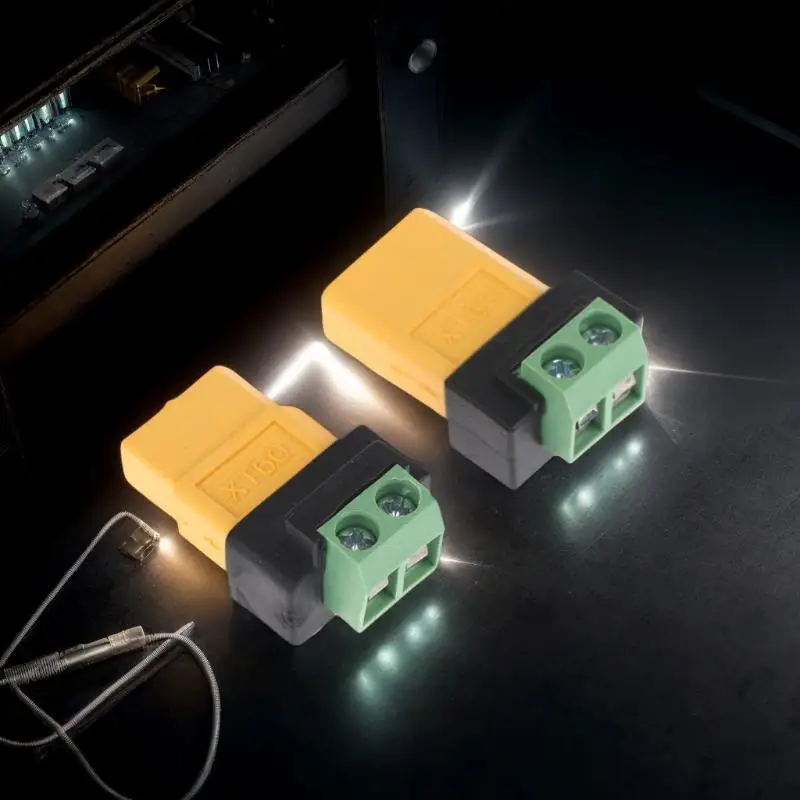 Easy-to-Use XT60 Male Female to 2Pin Terminal Adapter, Perfect for UAV Balance Charger and Solar Panel Model Devices