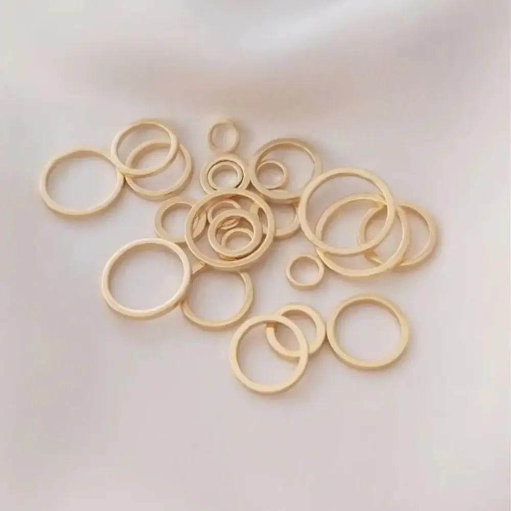 

14K Gold Wrapped Closed Loop DIY Accessories Handcrafted Circular Bracelets Necklaces Earrings Jewelry Hanging Ring Materials