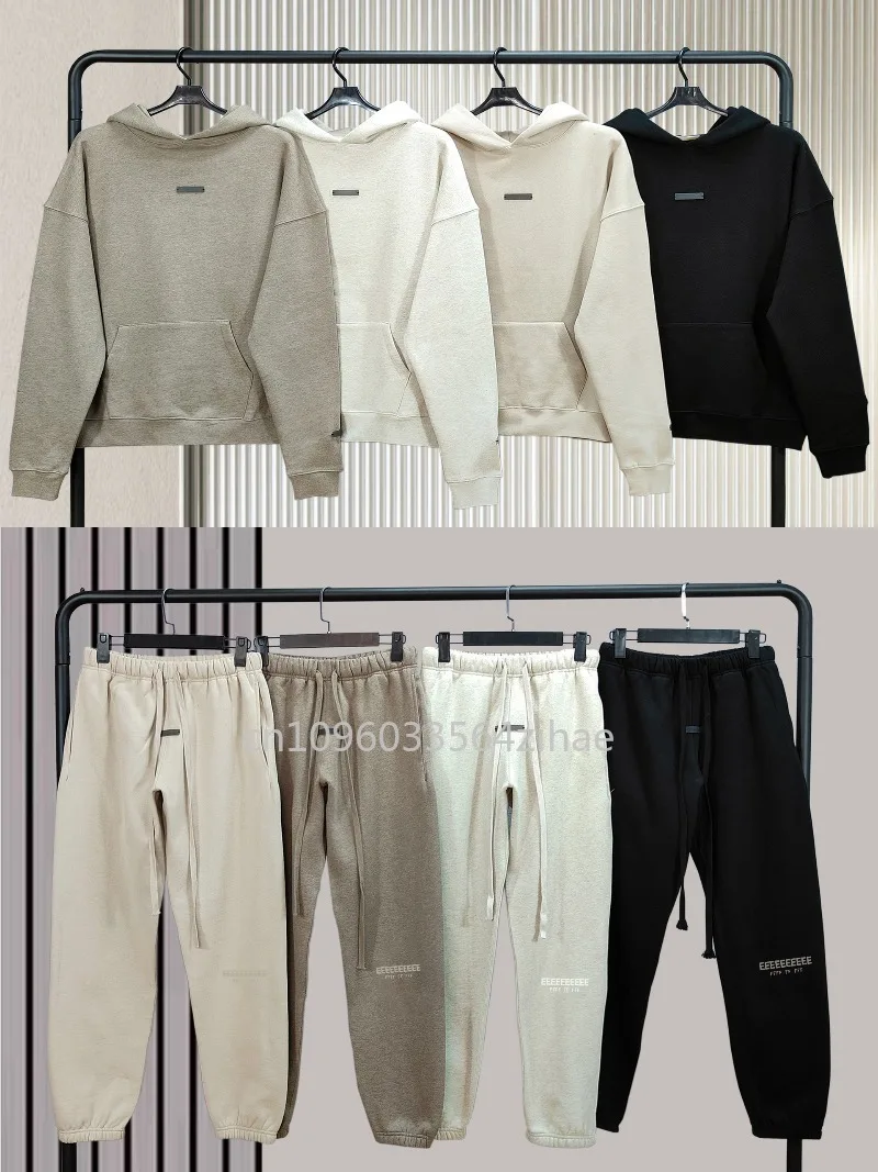 

FW25 Luxury Design Men's Sets Metallic Texture Letter Logo Hoodies Sets Designer Brand Couple Loose Cotton Sweatpants Sets