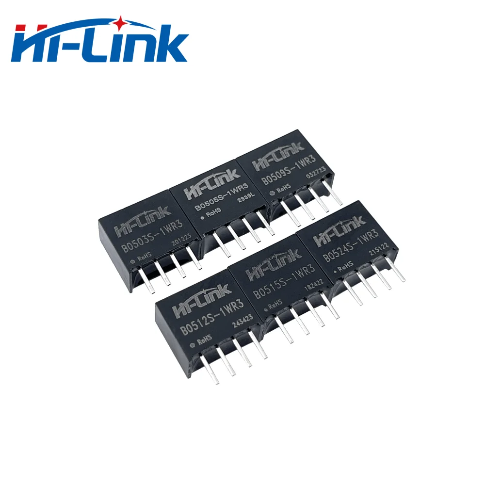 Hilink 5V〜3.3V 5V 9V 12V 15V 24V B0505S-1WR3 B0512S-1WR3 1W出力 DC-DC電源モジュール 調整可能絶縁 UL CE FCC認証