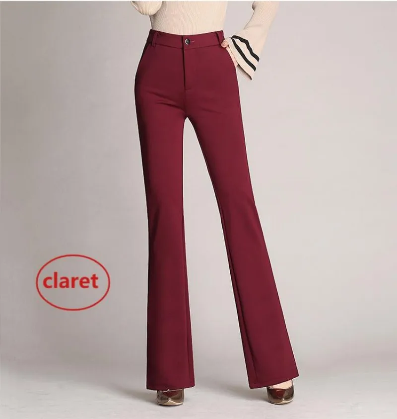 Damen Business Casual Hosen, Bequeme Bürokleidung mit Taschen, Elegante Regular Fit Arbeitshosen – Detail 14