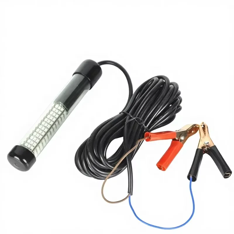 Green 12V IP68 18W Waterproof Submersible Marine LED Underwater Fishing Light 10M Lighting Distance CRI 80 For Fish